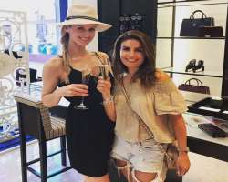 Ada Nicodemou consuming alcohol